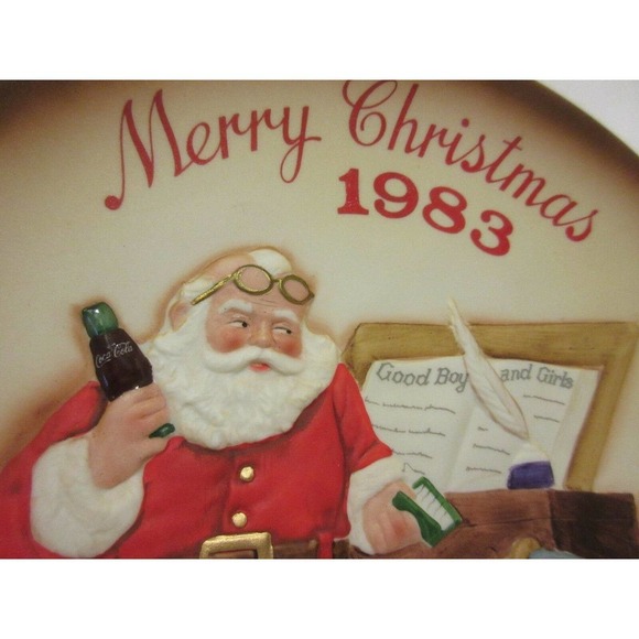 1983 Coca Cola Christmas Santa Collector Plate Royal Orleans First Annual #217 - Picture 4 of 12